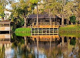 房子,住房湖,森林
