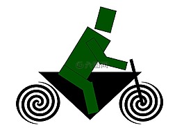 機器人,騎,自行車