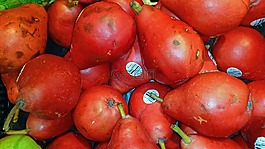 梨,紅色,水果