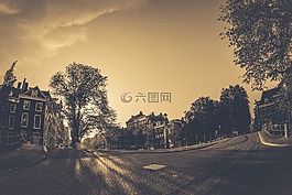 鵝卵石,街道,道路