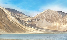拉達克,山,河