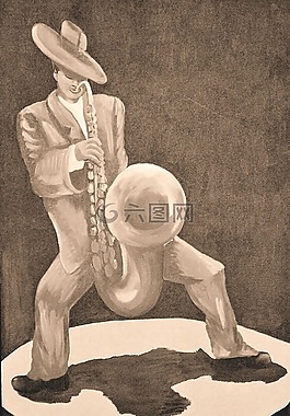 畫,烏賊,丙烯酸漆