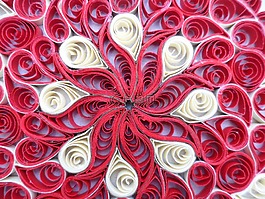 幾何,花絲,紅色