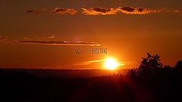 西,太陽,天空
