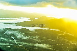 空氣,山,景觀