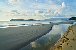 海灘,美麗,背景