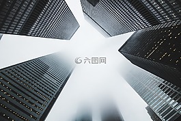 摩天大樓,天空,市容