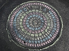 污水渠,粉筆,城市