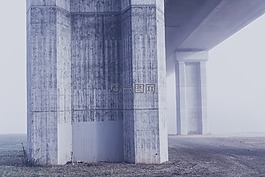 橋,混凝土,支柱