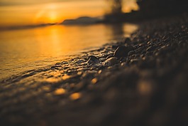 海灘,巖,海岸