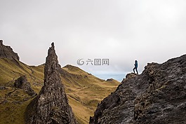 懸崖,農村,景觀