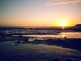躺在,太陽,海灘