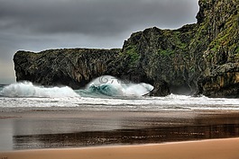 海岸線,海岸,波