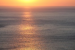 日落,海,落山的太陽