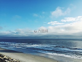 海洋,海灘,空氣