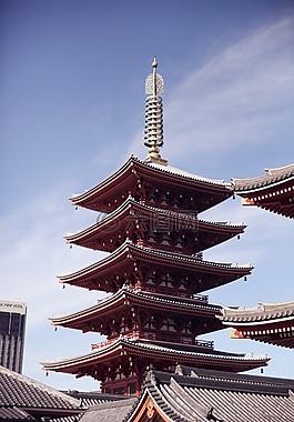 木质建筑,寺庙,屋顶