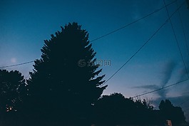 日落,黃昏,天空