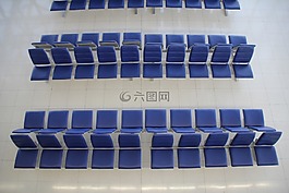 排,坐,機場