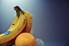 香蕉,橙色,水果