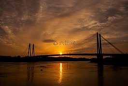 日出,太陽,自然