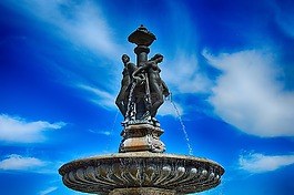 天空,旅行,雕像