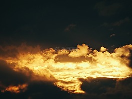 日落,黃昏,天空