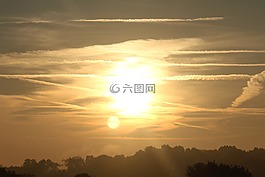 日出,云,光明
