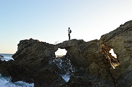 攀登,巖,海洋