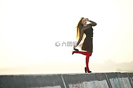 紅色,襪子,模型