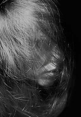 模型,曝光,黑色和白色