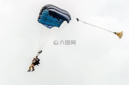 降落傘,飛,天空