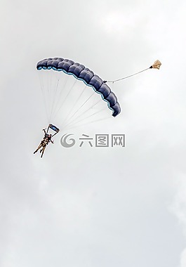 降落傘,飛,天空