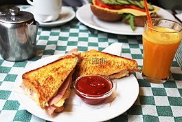 三明治,早餐,食品
