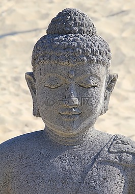 佛,海滩,假期