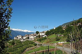 意大利,景觀,天空