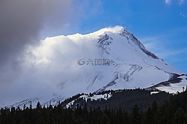 雪,山,景觀