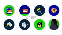 房地產(chǎn),圖標(biāo),市場(chǎng)營(yíng)銷(xiāo)