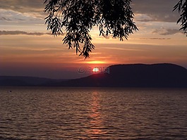 巴拉頓湖,日落,badacsony