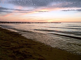 日落,海,波羅的海