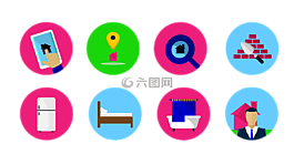 房地產(chǎn),圖標(biāo),市場(chǎng)營(yíng)銷(xiāo)