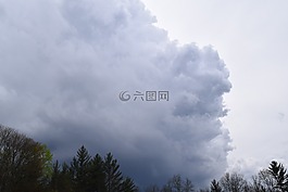下雨天,暴風雨的烏云,風暴