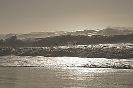 海灘,波,海洋