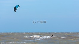 風箏沖浪,風,海