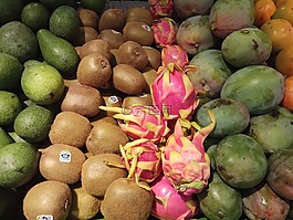 水果,市場(chǎng),火龍果