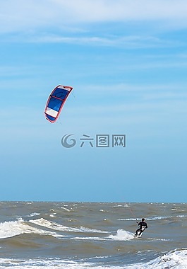 風箏沖浪,風,海