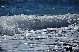 波,海灘,海