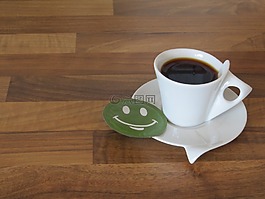 咖啡杯,咖啡,笑臉