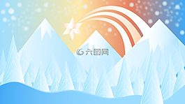 冬天,景觀,明星