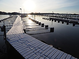 橋,雪,海