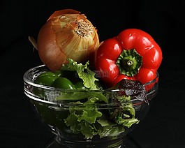 蔬菜,辣椒,洋蔥